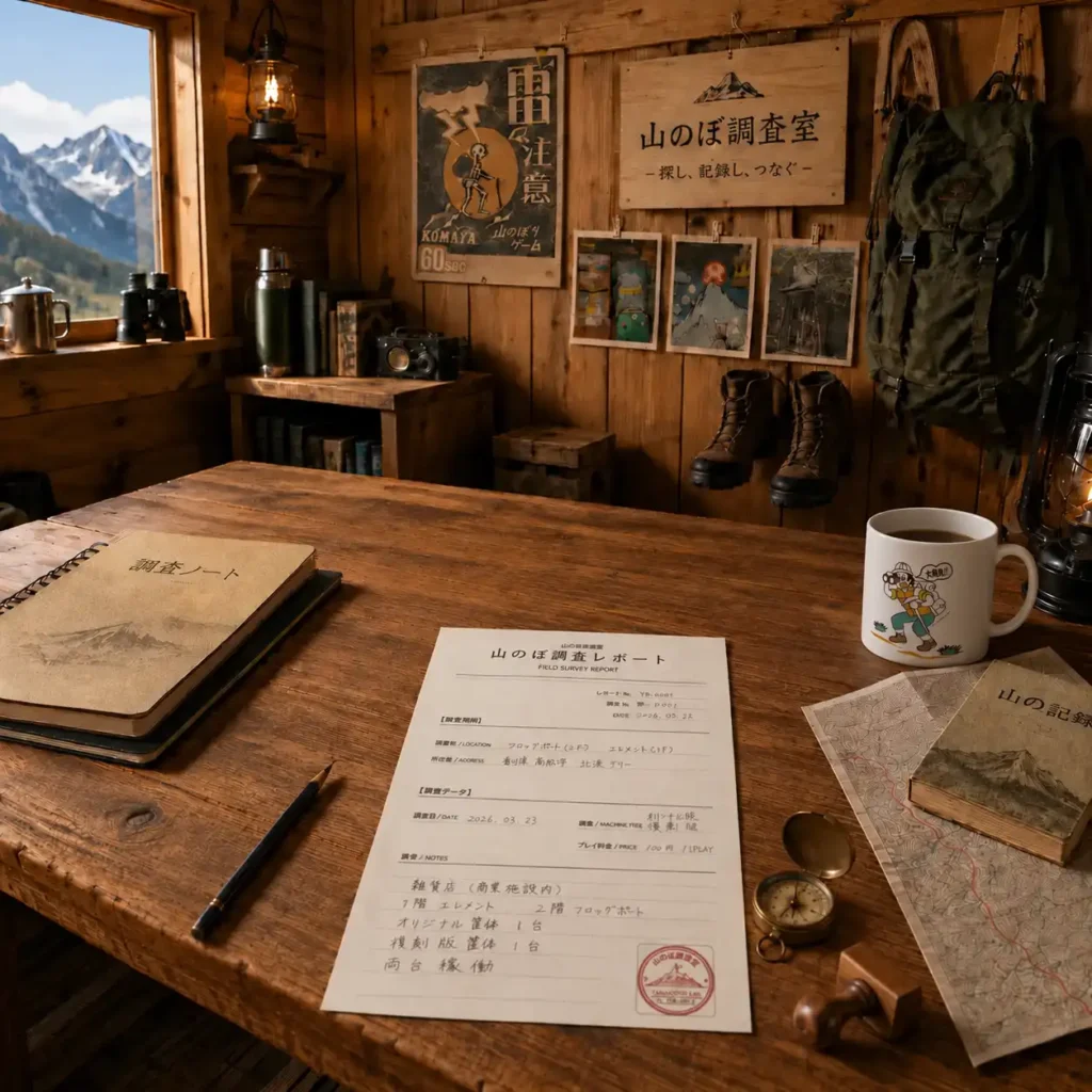 山のぼ調査室の室内風景